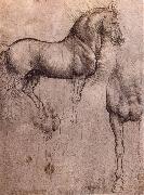 LEONARDO da Vinci Studies of horses Sweden oil painting artist